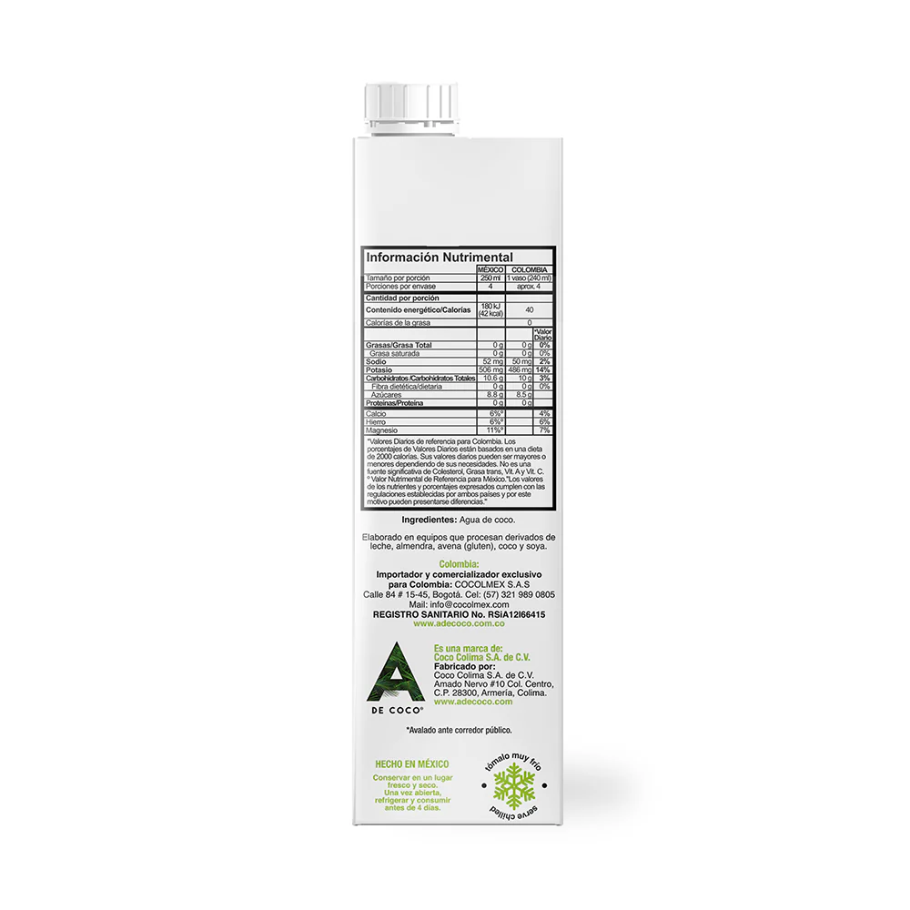 A de Coco | Agua de Coco | Alimentos Sostenibles